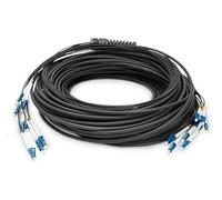 DIGITUS DK-2A338U075BK-BBB - Câble À Fibre Optique OS2 - 75 m - LC (UPC) à LC (UPC) - 8 Fibres Câble De Breakout - 1/10 Gbit/s - SM Monomode - Fibre : G.657.A1 9/125 - Noir (Black)