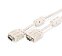 Câble de connexion moniteur DIGITUS VGA, DSUB HD15 Plug to Plug, 3m, beige