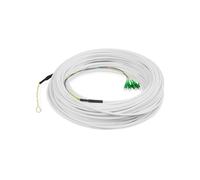 Digitus DK-3904LCA-50 : Câble FTTH Drop Monomode 4 Fibres G.657.A2 50m, 4x LC/APC, LSZH, Diamètre 4mm, Perte Insertion 0.3dB, Retour 60dB