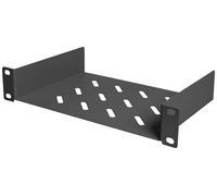 254 mm (10") 1U fixed shelf 44x254x150 mm, color black (RAL 9005) (RAL 9005)