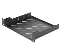 Digitus DN-10-TRAY-2-B étagère fixe 1U, Noir, Idéal pour le stockage de composants ne répondant pas à la norme 254 mm (10"). Conception mince n'occupant qu'une unité de hauteur. Installation simple et
