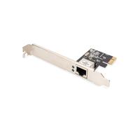 Digitus DN-10130-1 : Carte Réseau PCI Express Gigabit Ethernet 10/100/1000BaseT(X) Realtek RTL8111H, Profil Bas, Compatible Windows/Linux