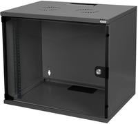 Digitus Armoire réseau 19 pouces 7U - Montage mural, profondeur 400 mm, porte vitrée - Noir