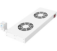 Digitus DN-19 FAN-2-HO 19 pouces 2 x Ventilateur 1 UH gris clair (RAL 7035)