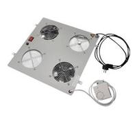 Digitus Unité de ventilation de toit DN-19 FAN-2 – 2 ventilateurs, thermostat – Noir