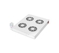Digitus DN-19-FAN-4-HO : Unité de Ventilation Toit Rack 19" 4 Ventilateurs, 552 m³/h, Gris RAL 7035, Dimensions 400x45x438 mm