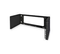 Digitus DN-19-PB-4U-SW Support Mural Réglable 4U pour Installation 19" (483mm), Profondeur 225-399mm, Charge Max. 15kg, Noir, avec Panneaux Latéraux