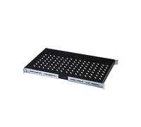 Digitus DN-19-TRAY-1-1000-SW : Étagère fixe 1U pour armoire 19" (483mm), profondeur 720mm, charge max. 100kg, noir, perforée.