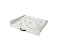 Digitus DN-19-TRAY-2-450 Étagère 19" 2U Acier Gris, Profondeur 367mm, pour Coffret Mural 450mm+, Charge Max 30kg, Montage Avant sur Rails 19"