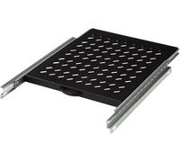 DIGITUS Étagère extensible - 19 pouces - 1UH - Fixation Avant & Arrière - Charge 25 kg - Pour armoires réseaux & serveurs - À partir de 800 mm de profondeur - Noir