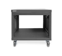 DIGITUS DN-48000 - Rack Audio - 19 Pouces - 8U - Rack d'équipement Universel - pour Accessoires Audio-vidéo - Non monté - Charge maximale 136 kg - avec roulettes - Noir