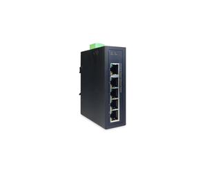 Digitus DN-651107 : Switch Industriel Gigabit Ethernet 5 Ports Non-Géré -40°C à +85°C, Boîtier Métal, Montage Rail DIN/Mural, Alimentation 18-36V DC