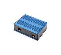 Digitus DN-652104-1 Convertisseur de média industriel 10/100/1000Base-TX(PoE) vers 1000Base-FX, -40°C à 80°C, PoE 30W, IP40, Rail DIN