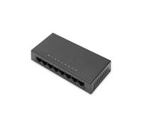Digitus DN-80069 : Commutateur 8 Ports Fast Ethernet 10/100 Mbps Non-Géré, Auto MDI/MDI-X, Boîtier Métal, IEEE 802.3x, 802.3az, Sans Ventilateur