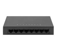 DIGITUS Commutateur réseau - 8 ports - Fast Ethernet - non administré - 8x ports RJ45 - 10/100 Mbit/s - Auto-MDI/MDI-X - Plug & Play - noir