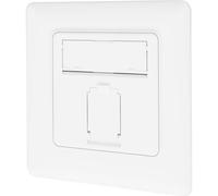 Digitus DN-9010/8-1 Prise réseau encastré insert avec plaque centrale et châssis CAT 6a blanc