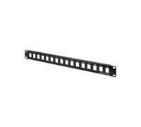 Digitus DN-91400 Panneau de Brassage Modulaire 16 Ports 1U SPCC Noir pour Montage Rack 485mm x 43mm x 15mm