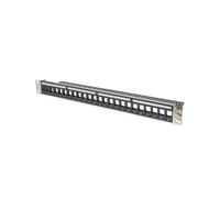 Digitus DN-91411-LF Panneau de Connexion Modulaire 1U 24 Ports Cat5e/Cat6/Cat6a Acier/ABS Noir pour Keystone Montage Rack 19" Température -20°C à 75°C