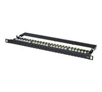 DIGITUS DN-91624U-SL-SH - Tableau de connexions - CAT 6 - UTP - RJ-45 X 24 - noir, RAL 9005 - 0.5U - 19" Noir, RAL 9005 G