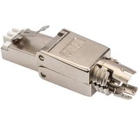 Digitus DN-93634 Fiche mâle cat 6A, RJ45, blindée, AWG 22-27, connexion de montage sans outil DN-93634 mâle, droit Nombre de pôles 8P8C argent 1 pc(s)