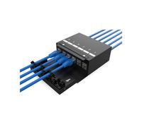 Digitus DN-93708-6 Boîtier de Consolidation Réseau Acier Noir 6 Ports RJ45 Keystone 135x203x54mm pour Montage Mural, Plafond ou Bureau