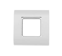 DIGITUS DN-93802-5-SH - Cadre pour modules Keystone et multimédia - 80 x 80 mm - pour Montage dans Une goulotte - Blanc
