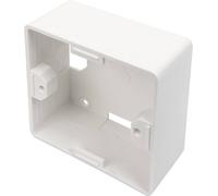 Surface mount box for faceplates 80x80x42 mm, color pure white, German layout