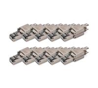 DIGITUS DN-93837 - Connecteur réseau Cat 8.1-10 pièces - Blindé à 360° - Connecteur de Terrain RJ45 Cat8 sans Outil - 2000 MHz - 25GBase-T / 40GBase-T - 25 Gbit/s / 40 Gbit/s - AWG 26/7 à AWG 22/1