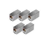 Digitus DN-93901-5 CAT 5e RJ45 Coupleurs Modulaires Plaqué Or Argent 5 Pièces