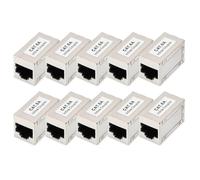 Digitus DN-93905 - RJ45 Coupler Cat 6A - Pack of 10 - LAN Cable Extension - Cat6