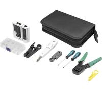 Kit d'outils réseau LAN - DIGITUS - Testeur de réseau - Pince à sertir - Outil de coupe - Outil de dénudage