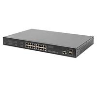 Digitus DN-95351 commutateur réseau Géré L2 Gigabit Ethernet (10/100/1000) Connexion Ethernet, supportant l'alimentation via ce port (PoE) Noir