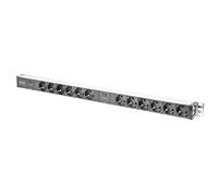DIGITUS DN-95405 - Bâti de prises - 2x 6 prises - Montage vertical dans l'armoire réseau ou serveur - 230VAC - 50/60Hz - 2x 16A - Avec 2 câbles d'alimentation