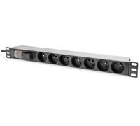 Digitus DN-95407-FR 19 pouces Multiprise 1 UH adapté à une baie de profondeur: à partir de 300 mm aluminium, aluminium (anodisé)