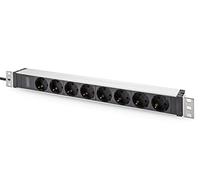 1U Aluminum PDU, rackmountable, 8 x Safety outlet 16A, 230VAC, 50/60Hz, IEC C20 plug