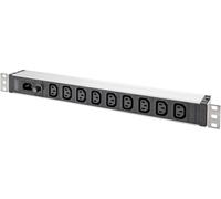 Digitus DN-95429 19 pouces Multiprise 1 UH prise C13 10A adapté à une baie de profondeur: à partir de 300 mm aluminium, aluminium