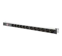Digitus PDU 1U aluminium montable en rack 12x 16A 230 V 50/60 Hz surtension interrupteur