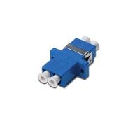 DIGITUS DN-96007-2 - Coupleur fibre optique - LC vers LC duplex - monomode OS2 - manchon en céramique - pour boîtiers d'épissure fibre optique, panneaux de brassage et prises de raccordement - bleu