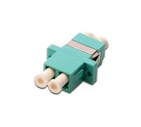 DIGITUS DN-96009-2 - Coupleur fibre optique - LC vers LC duplex - Multimode OM3 - Manchon en céramique - pour boîtiers d'épissure fibre optique, panneaux de brassage et prises de raccordement - Aqua