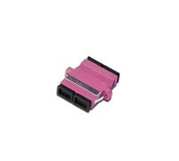 DIGITUS DN-96018-2 - Coupleur fibre optique - SC vers SC duplex - Multimode OM4 - Manchon en céramique - pour boîtiers d'épissure fibre optique, panneaux de brassage et prises de raccordement - Violet