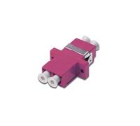 DIGITUS DN-96019-2 - Coupleur fibre optique - LC vers LC duplex - Multimode OM4 - Manchon en céramique - pour boîtiers d'épissure fibre optique, panneaux de brassage - Violet