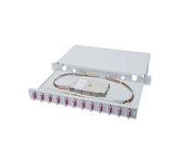 Digitus DN-96321-4 : Boîtier d'épissure Fibre Optique 1U équipé SC DX OM4 (12x SC Duplex) en acier, 483x280x44.5mm, Pigtails, Cassette