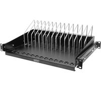 Digitus DN-97665 19 pouces Plaque de sol 1 UH extensible, rails de fixation variables adapté à une baie de profondeur: à partir de 450 mm noir, noir (RAL 9005)