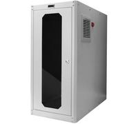 Digitus DN-CC 9002 mit Glastür und Lüfter Armoire pour PC (l x H x P) 300 x 650 x 600 mm Gris Clair (RAL 7035)