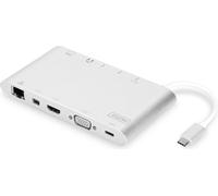 DIGITUS Dockingstation USB3.1/C 11xBu Universal Alu silber r