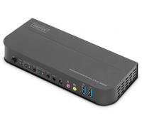 Digitus Commutateur KVM, 2 ports, 4K 60 Hz, 2 x entrées DP, 1 x sortie DP/HDMI