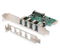 Digitus Carte réseau interne PCI Express DS-30221-1 4 ports USB 3.0 5000 Mbit/s argent