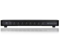 Digitus DS-43302 8 ports Répartiteur HDMI boîtier métallique, compatible avec lultra HD, boîtier en aluminium, affichage LED 1920 x 1200 pixels noir