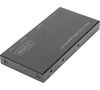 Digitus DS-45322 2 ports Répartiteur HDMI affichage LED, boîtier métallique, compatible avec l'ultra HD 4096 x 2160 pixels noir