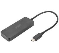Digitus DS-45334 DisplayPort / USB-C® Adaptateur [1x USB-C® - 3x DisplayPort femelle] noir 4K UHD, sans prise de charge